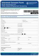 Informed Consent Form Dcsi Screening Unit Child-related Employment Screening