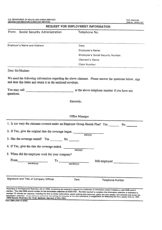 Cms L564 Form Printable Printable Forms Free Online