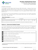 Income Assessment Form For Edmonton Zone Ambulatory Community Physiotherapy