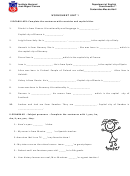 English Language Worksheet With Answers