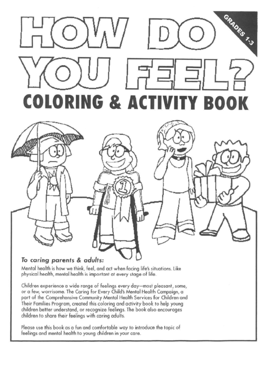 How Do You Feel - Coloring And Activity Book Printable pdf