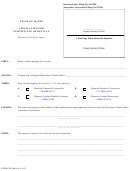 Fillable Application For Certificate Of Revival - Maine Secretary Of State Printable pdf