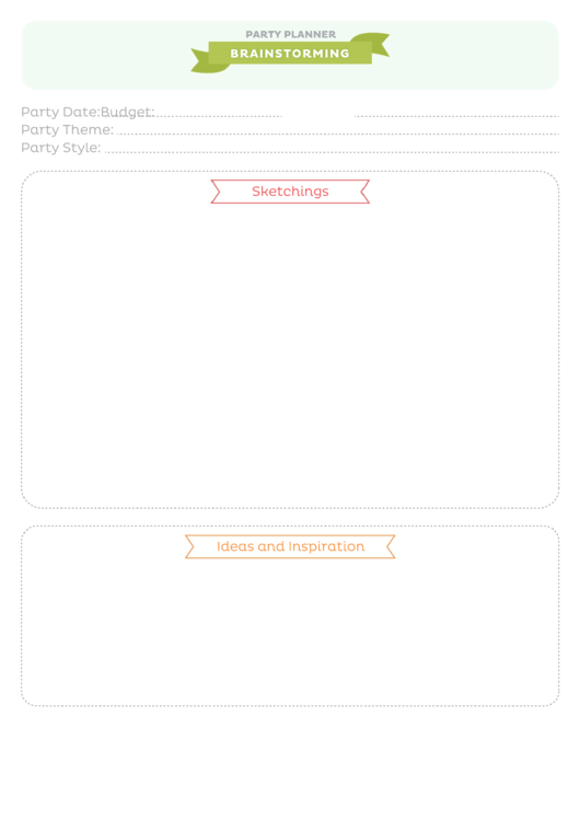 Party Planner Template Printable pdf