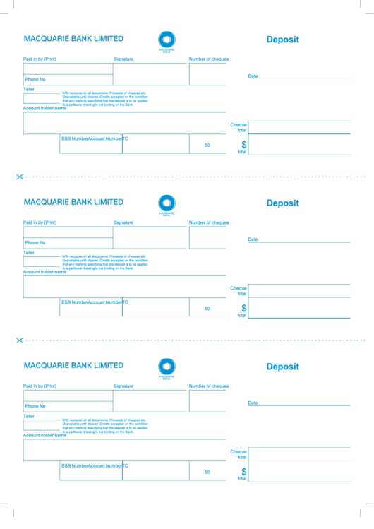 Fillable Deposit Slip Ticket Template printable pdf download