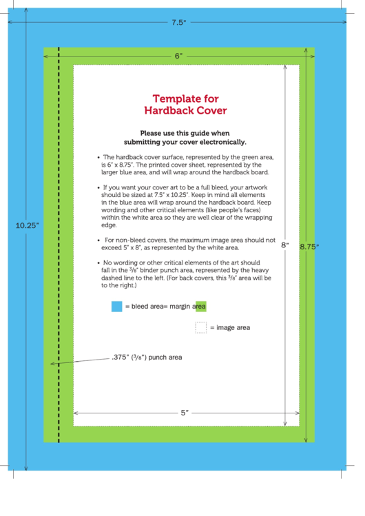 Hardback Cover Template Printable pdf