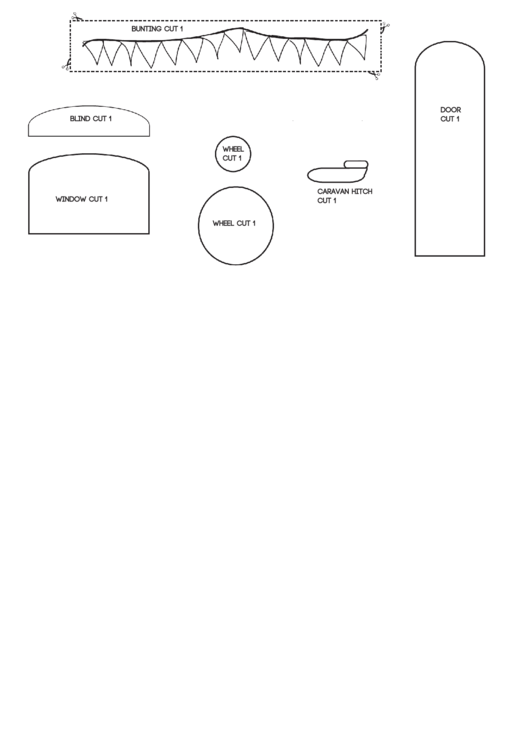 Caravan Applique Template Printable pdf