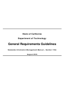 General Requirements Guidelines - Simm Section 170a - California Department Of Technology