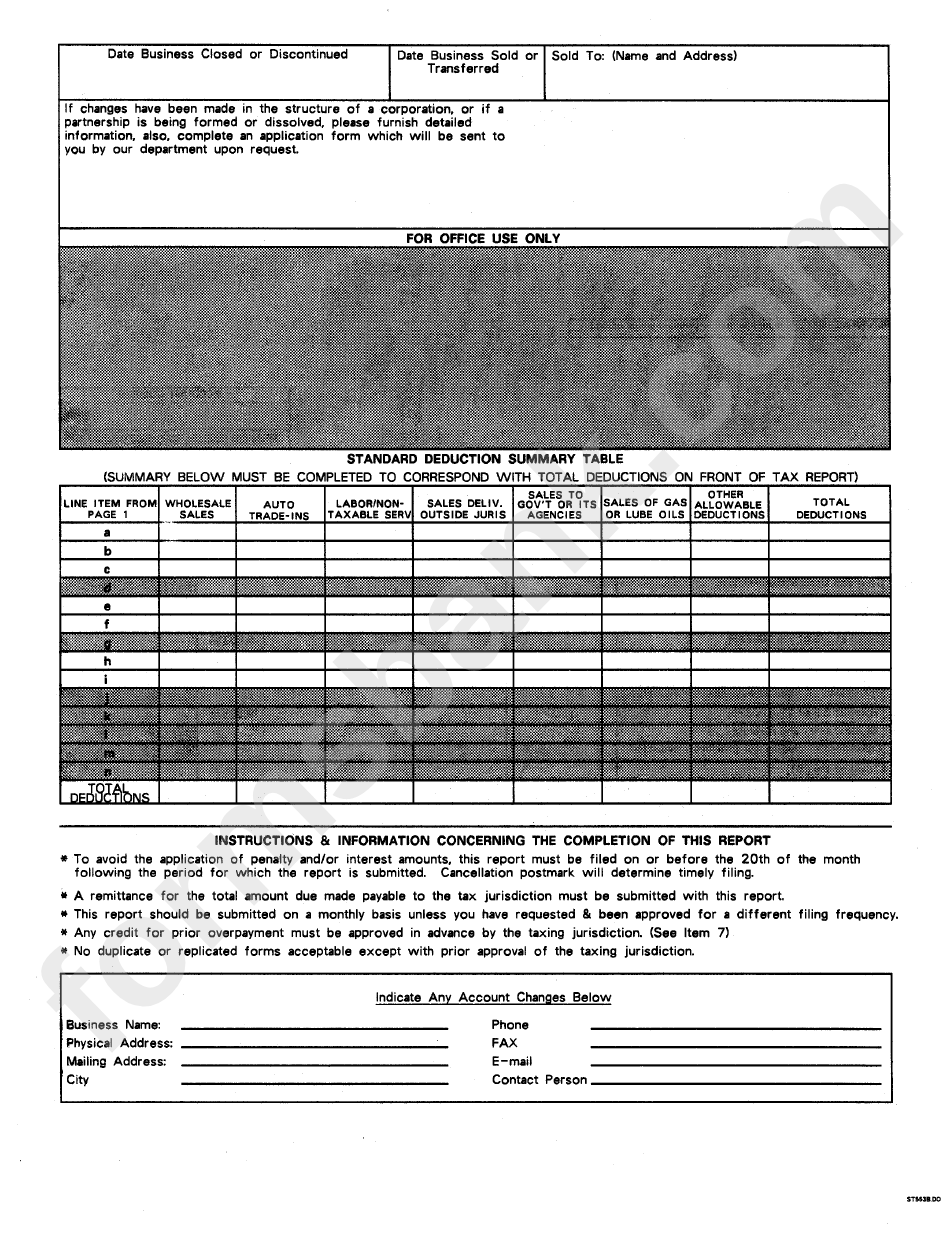 Form Ut-1 - Sellers Use Tax Return - Department Of Revenue - Jefferson County