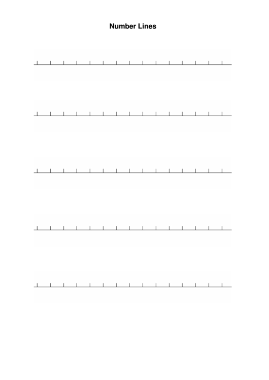 Blank Number Lines Template Printable pdf
