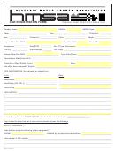 Form Crf-01 - Car Registration Form - Historic Motor Sports Association