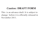 Form 1npr Draft - Nonresident & Part-year Resident Wisconsin Income Tax - 2011