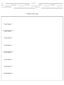 Class List Log Template