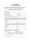 Alabaster City Tax Application Form