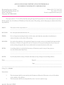 Application Form For Certificate Of Withdrawal Of Foreign Nonprofit Corporation