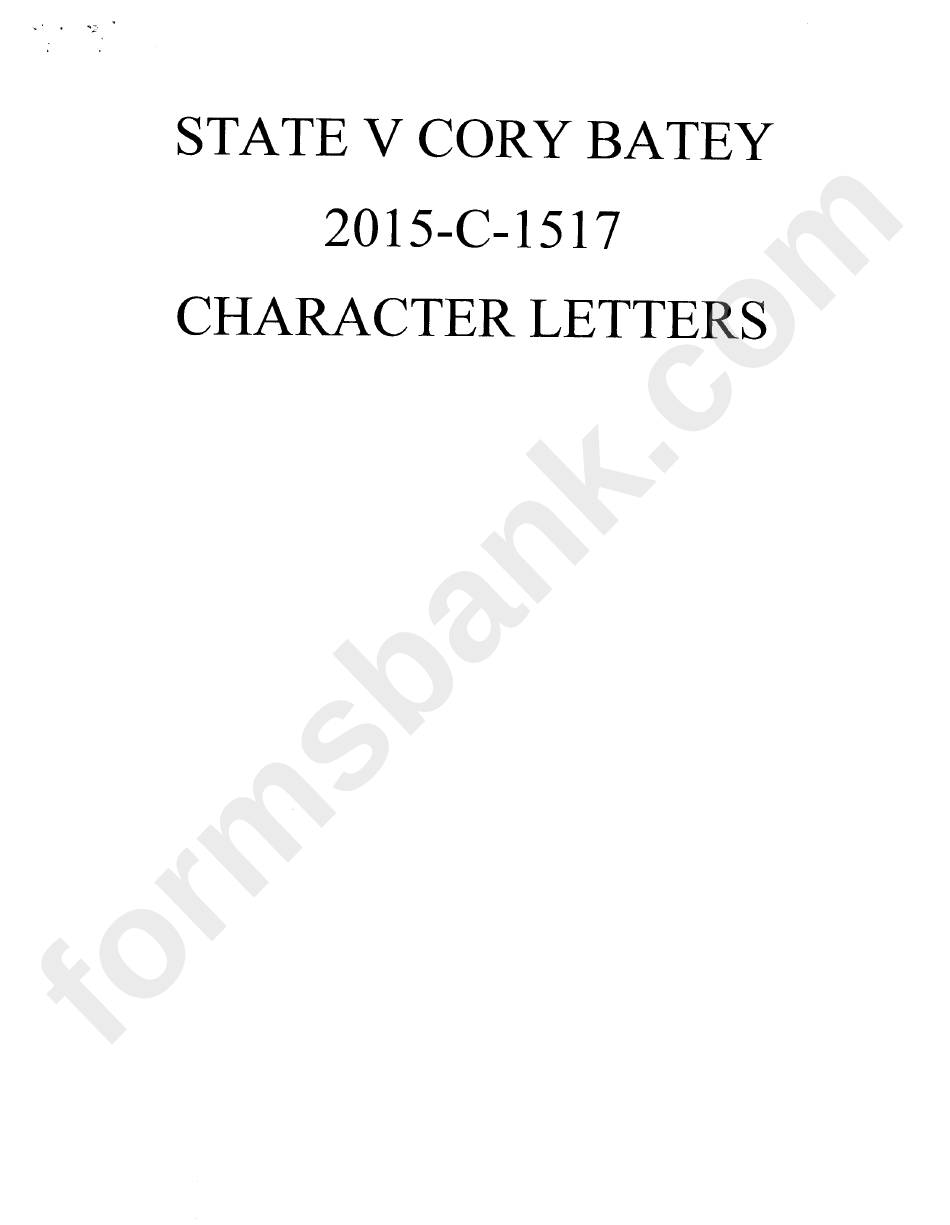 Character Letter Samples