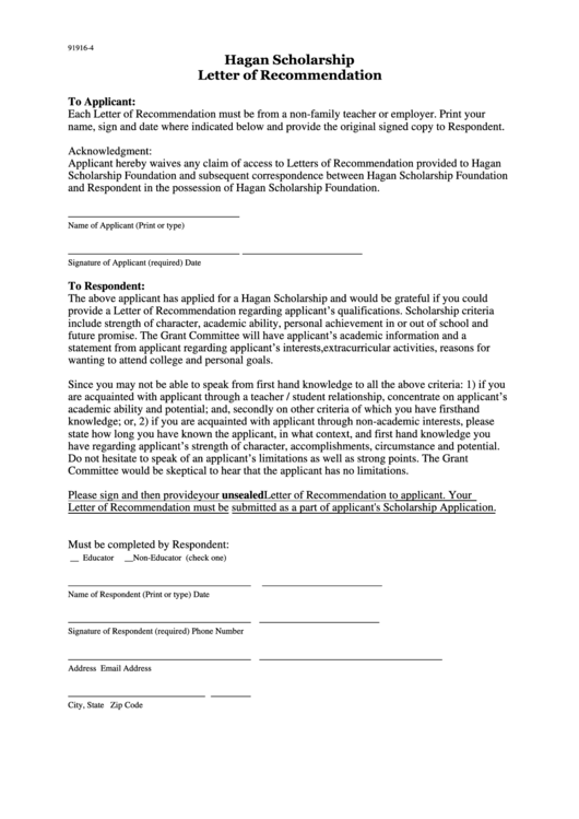Fillable Sample Letter Of Recommendation For Scholarship Printable pdf