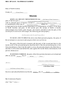 Bill Of Sale - Materials Sample Printable pdf