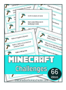 Minecraft Challenges Bucket List Template Printable pdf