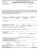 Form 4748 - Questionnaire-casualty Or Theft Loss