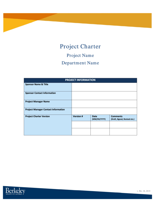Project Presentation Template Printable pdf