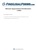 Missed Appointment Notification Letter Template