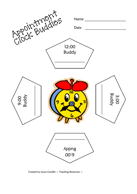 Appointment Clock Buddies - Template Printable pdf