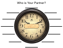 Who's Your Partner - Clock Template