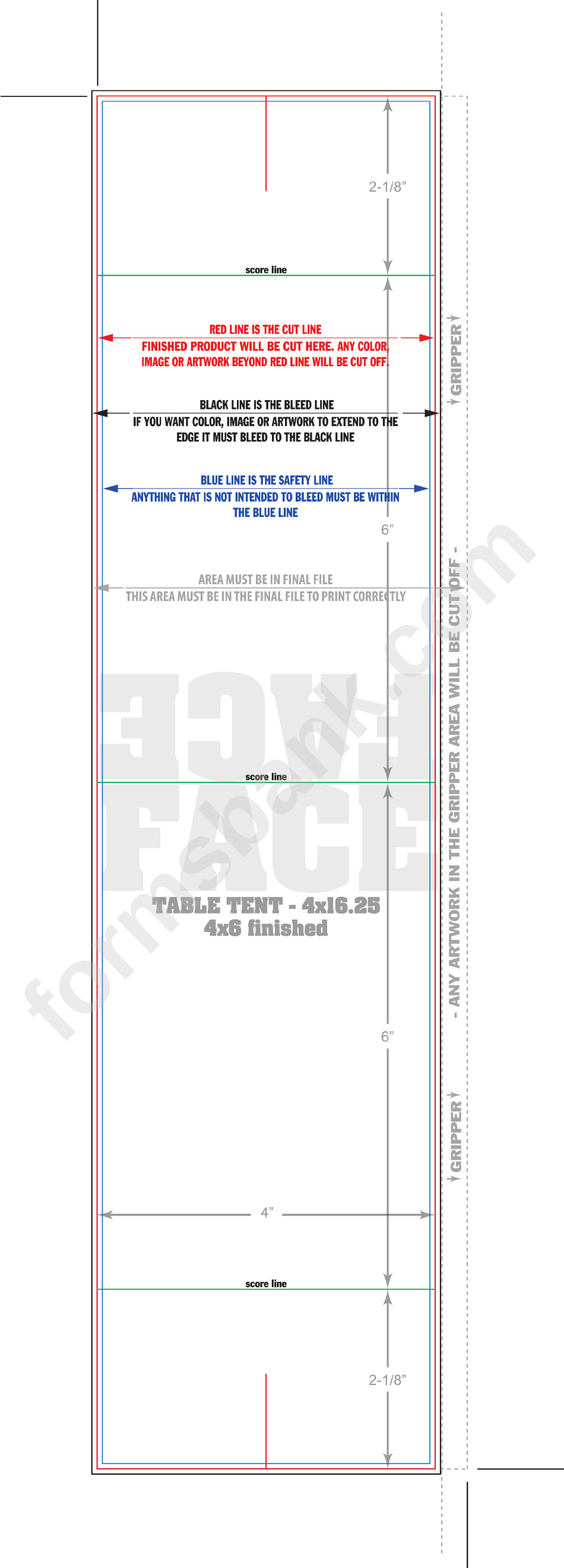 Table Top Tent Card Template