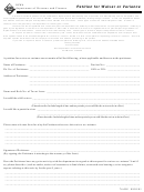 Form 76-005 - Petition For Waiver Or Variance