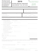 Amusement Tax Return - Upper Merion Township - 2010 Printable pdf