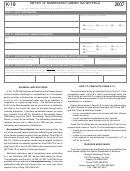 Form K-19 - Report Of Nonresident Owner Tax Withheld - 2007