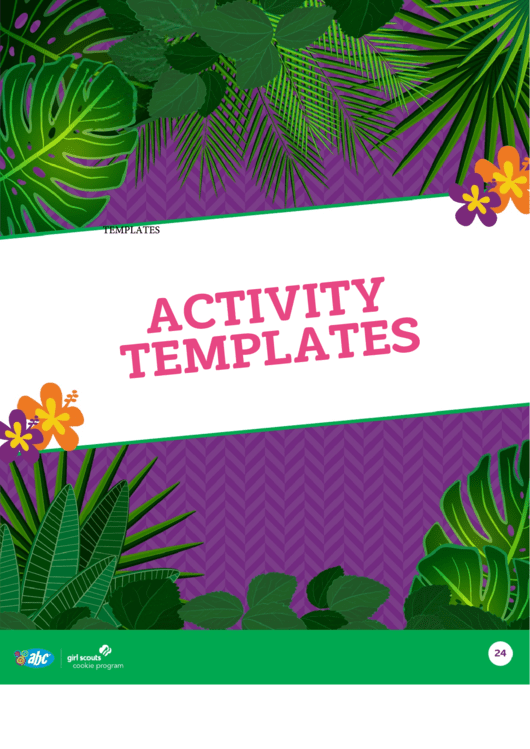 Girl Scout Cookie Activity Templates Printable pdf