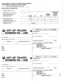 Form D1 - Estimated Toledo City Income Tax Worksheet For Calendar Year 2000 Or Fiscal Period