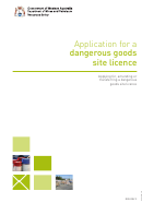 Application For A Dangerous Goods Site Licence - Government Of Western Australia