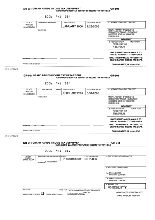 Form Gr-501 - Employer