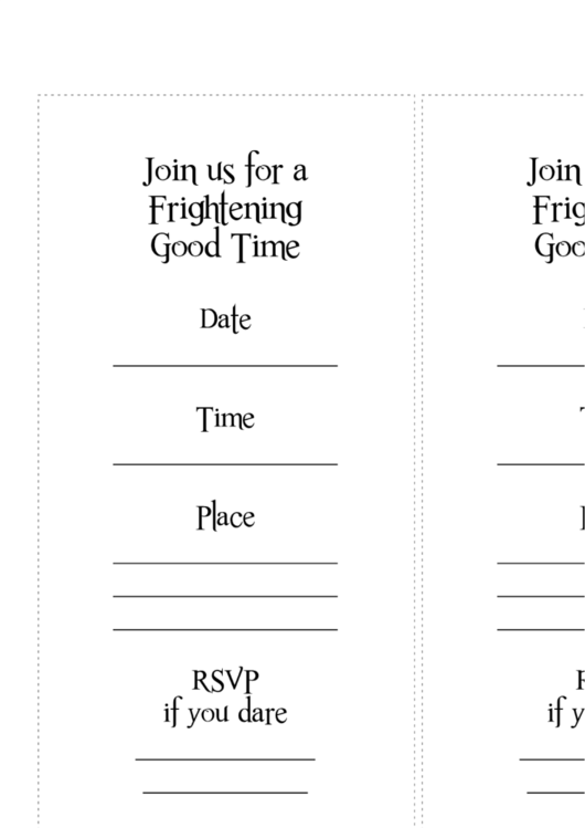 Halloween Party Invitation Templates Printable pdf