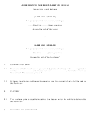 Agreement For The Sale Of A Motor Vehicle - Template