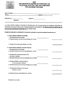 Maryland Form 29ew - Declaration Of Estimated Franchise Tax Telephone, Electric, And Gas Companies - 2008