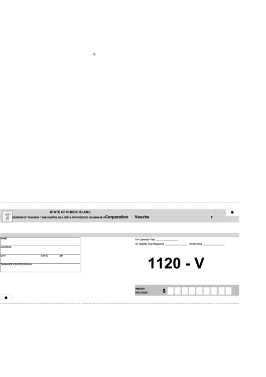Form 1120V Corporation Voucher printable pdf download