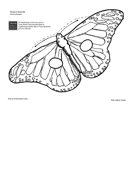 Monarch Butterfly Mask Template