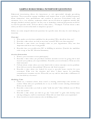 Sample Behavioral Interview Questions Printable pdf