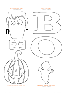 Halloween Monster, Boo, Pumpkin, Ghost Templates Printable pdf