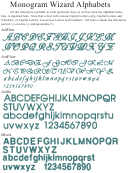 Monogram Wizard Alphabets (Fonts) - Template Printable pdf