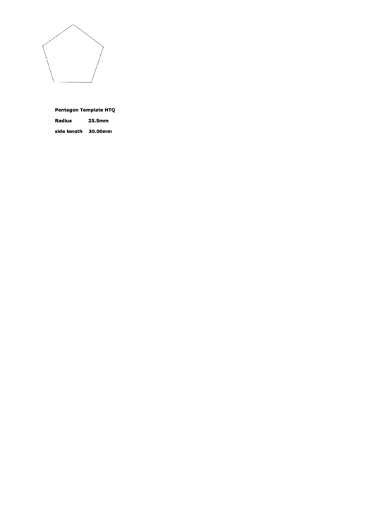 Pentagon Template - 2.55 X 3.00 Printable pdf