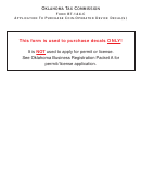 Form Bt-144-c - Application To Purchase Coin-operated Device Decal(s)