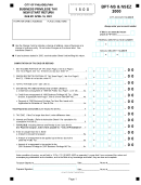 Form Bpt Nsez 2000 - Business Privilige Tax New Start Return - City Of Philadelphia - 2000 Printable pdf