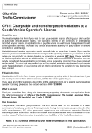 Form Gv81 - Chargeable And Non-chargeable Variations To A Goods Vehicle Operator's Licence
