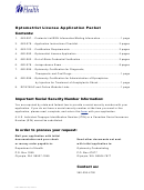 Form Doh 662-097 - Optometrist License Application Packet