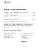 Form Doh 672-033 - Veterinary License Application Packet