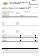 Fillable Application For Issue Of Air Traffic Service Licence Or Prime Rating - Pel Civil Aviation Authority Printable pdf